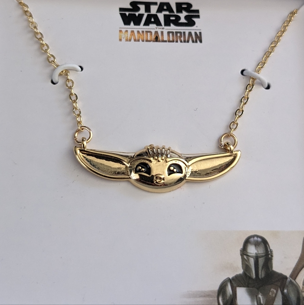 Star Wars Mandalorian Baby Yoda the Child Gold Necklace